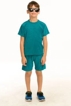 Chaser Brand Boy's Lake Green Terry Cloth Tee Best