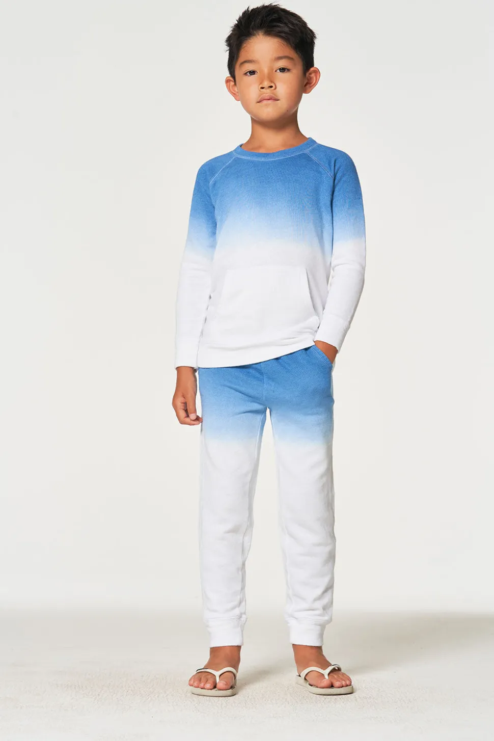 Chaser Brand Boys Linen French Terry Long Sleeve Kanga Pocket Pullover Outlet