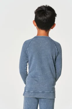 Chaser Brand Boys Linen French Terry Long Sleeve Kanga Pocket Pullover Discount