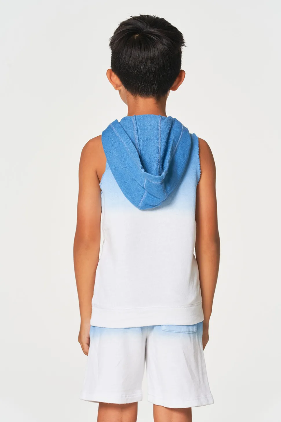 Chaser Brand Boys Linen French Terry Sleeveless Muscle Pullover Hoodie New