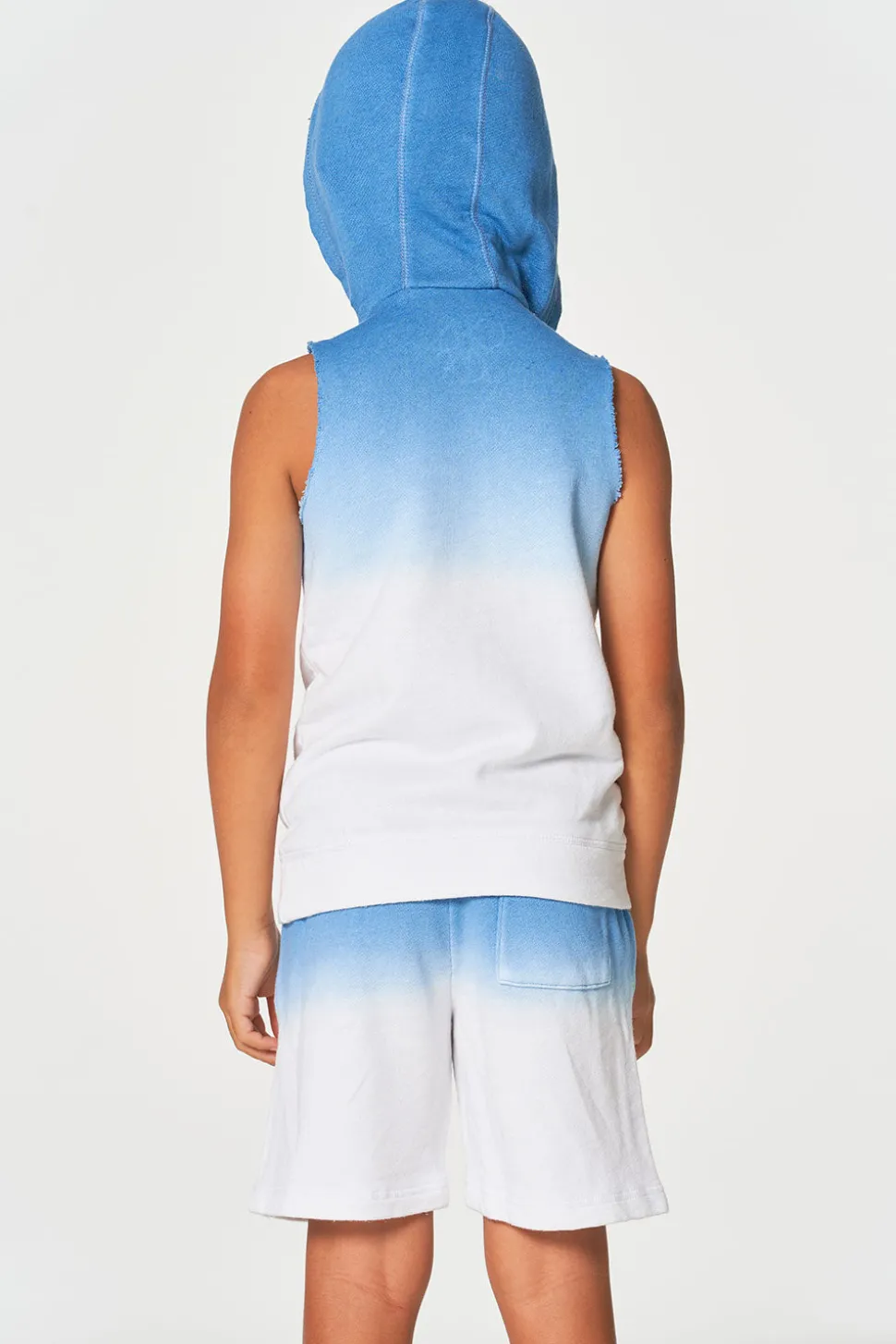 Chaser Brand Boys Linen French Terry Sleeveless Muscle Pullover Hoodie New