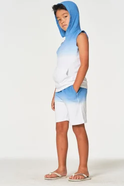 Chaser Brand Boys Linen French Terry Sleeveless Muscle Pullover Hoodie New