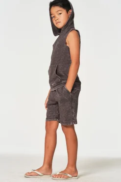 Chaser Brand Boys Linen French Terry Sleeveless Muscle Pullover Hoodie Hot