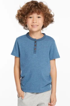 Chaser Brand Boys Niagara Short Sleeve Henley Cheap