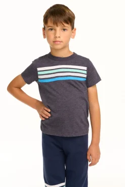 Chaser Brand Boy's Recycled Vintage Jersey Coastin' Stripe Tee Cheap