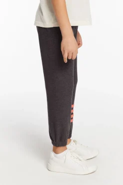 Chaser Brand Boys Vintage Black No Side Seam Jogger With Strapping Best