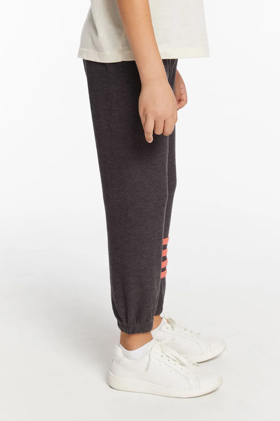 Chaser Brand Boys Vintage Black No Side Seam Jogger With Strapping Best