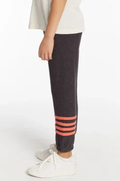 Chaser Brand Boys Vintage Black No Side Seam Jogger With Strapping Best