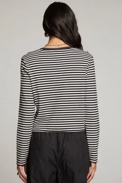 Chaser Brand Brady Punk Stripe Button Up Pullover New
