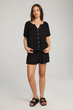 Chaser Brand Brentwood Licorice Blouse Flash Sale