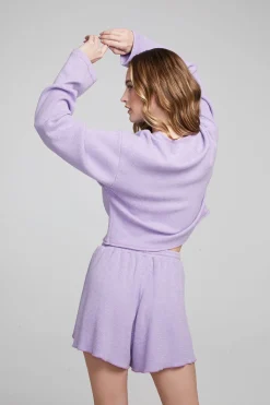 Chaser Brand Briaa Digital Lavender Long Sleeve Tee Best Sale