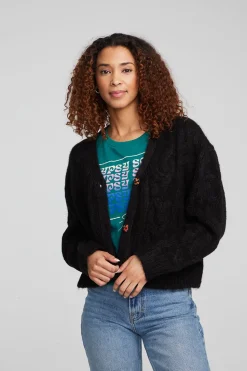 Chaser Brand Bridge Black Onyx Cardigan Hot