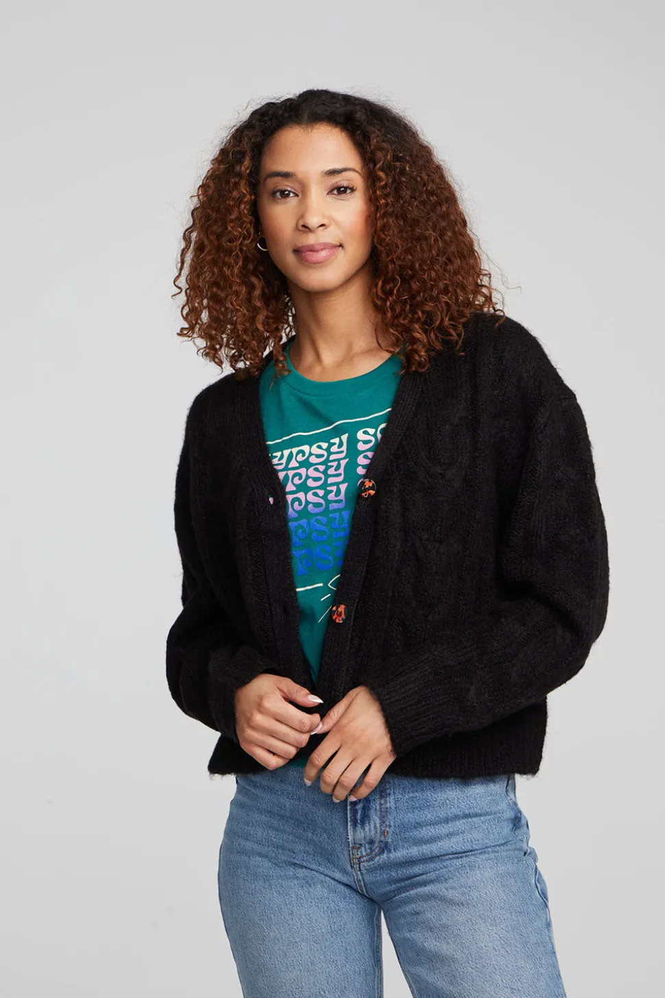 Chaser Brand Bridge Black Onyx Cardigan Hot
