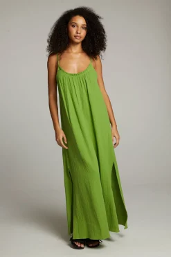 Chaser Brand Bull Piquant Green Maxi Dress Flash Sale