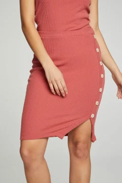Chaser Brand Button Down Pencil Skirt New