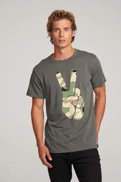 Chaser Brand Camo Peace Mens Tee Fashion