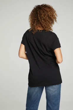 Chaser Brand Cap Sleeve Crew Neck Tee Cheap