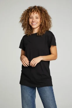 Chaser Brand Cap Sleeve Crew Neck Tee Cheap