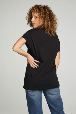 Chaser Brand Cap Sleeve Crew Neck Tee Cheap