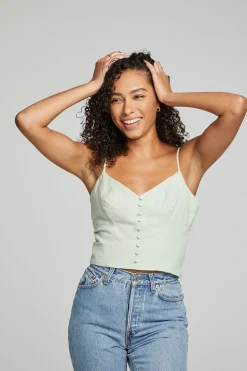 Chaser Brand Cara Tank Top - Sage Hot