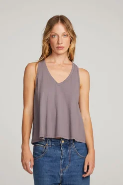 Chaser Brand Carmel Purple Sage Tank Top Cheap