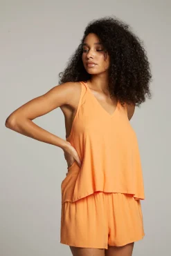 Chaser Brand Carmel Tangerine Tank Top Clearance