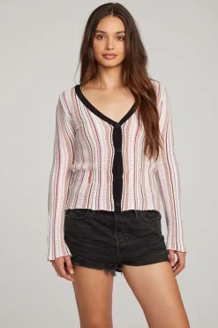 Chaser Brand Carmela Canyon Stripe Cardigan Flash Sale