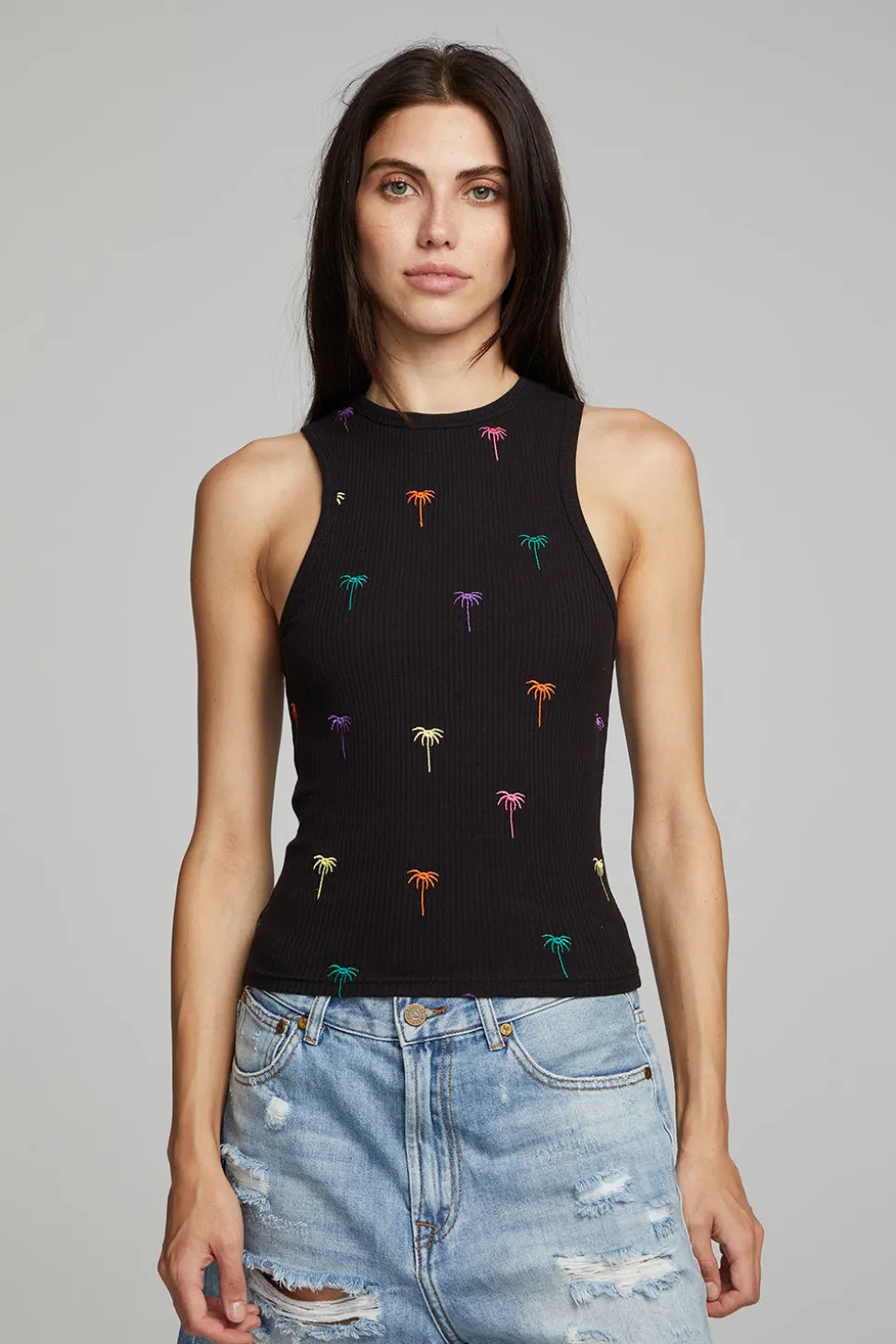 Chaser Brand Carnaby Tank Top Palm Print Hot