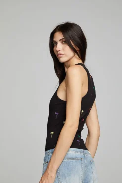 Chaser Brand Carnaby Tank Top Palm Print Hot