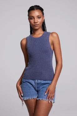 Chaser Brand Carnaby Washed Indigo Tank Top Best Sale
