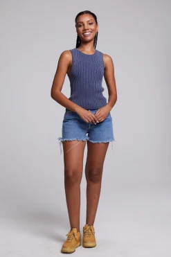 Chaser Brand Carnaby Washed Indigo Tank Top Best Sale