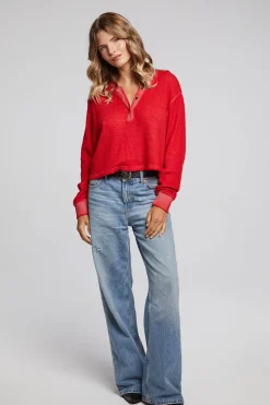 Chaser Brand Casey Crimson Henley Sale