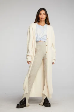 Chaser Brand Chenille Sweater Knit Button Down Long Cardigan Discount