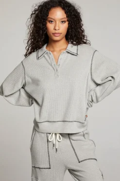 Chaser Brand Church Heather Grey Long Sleeve Cheap