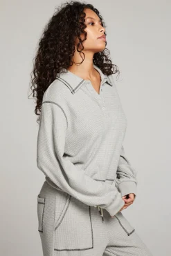 Chaser Brand Church Heather Grey Long Sleeve Cheap