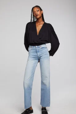 Chaser Brand City Licorice Blouse Fashion