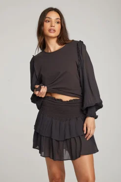 Chaser Brand Clyde Licorice Blouse Sale