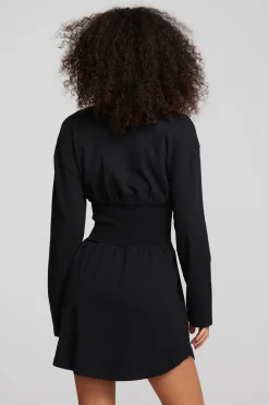Chaser Brand Coast Cotton Jersey Long Sleeve Mini Dress Flash Sale