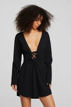 Chaser Brand Coast Cotton Jersey Long Sleeve Mini Dress Flash Sale