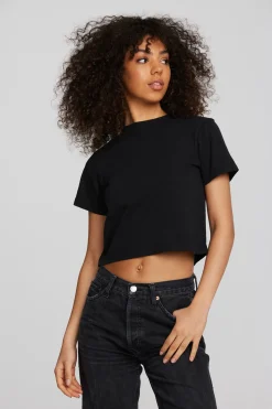 Chaser Brand Coast Cotton Jersey Mockneck Tee With Rib Online