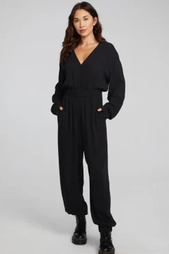 Chaser Brand Colette Shadow Black Jumpsuit Shop
