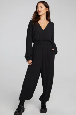 Chaser Brand Colette Shadow Black Jumpsuit Shop