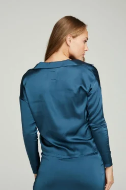 Chaser Brand Collared Half Placket Dolman Cheap