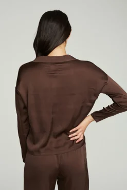 Chaser Brand Collared Half Placket Dolman Online