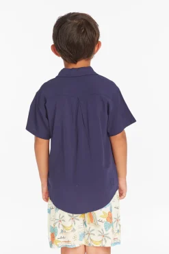 Chaser Brand Collared Sapphire Blue Button Down Boys Shirt Cheap