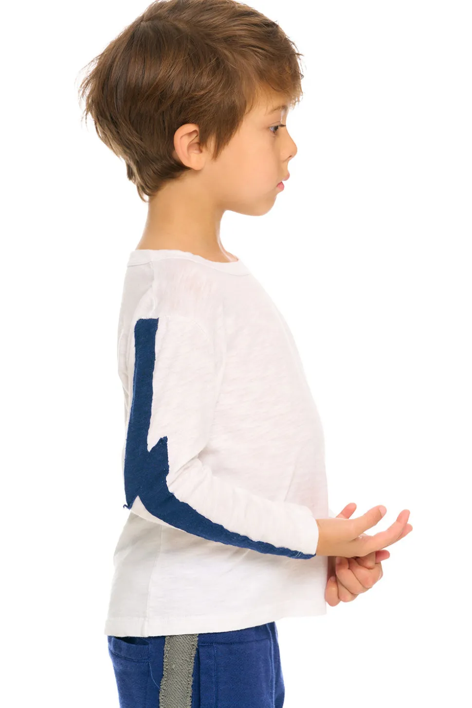 Chaser Brand Color Blocked Crewneck Bolt Long Sleeve Tee Store