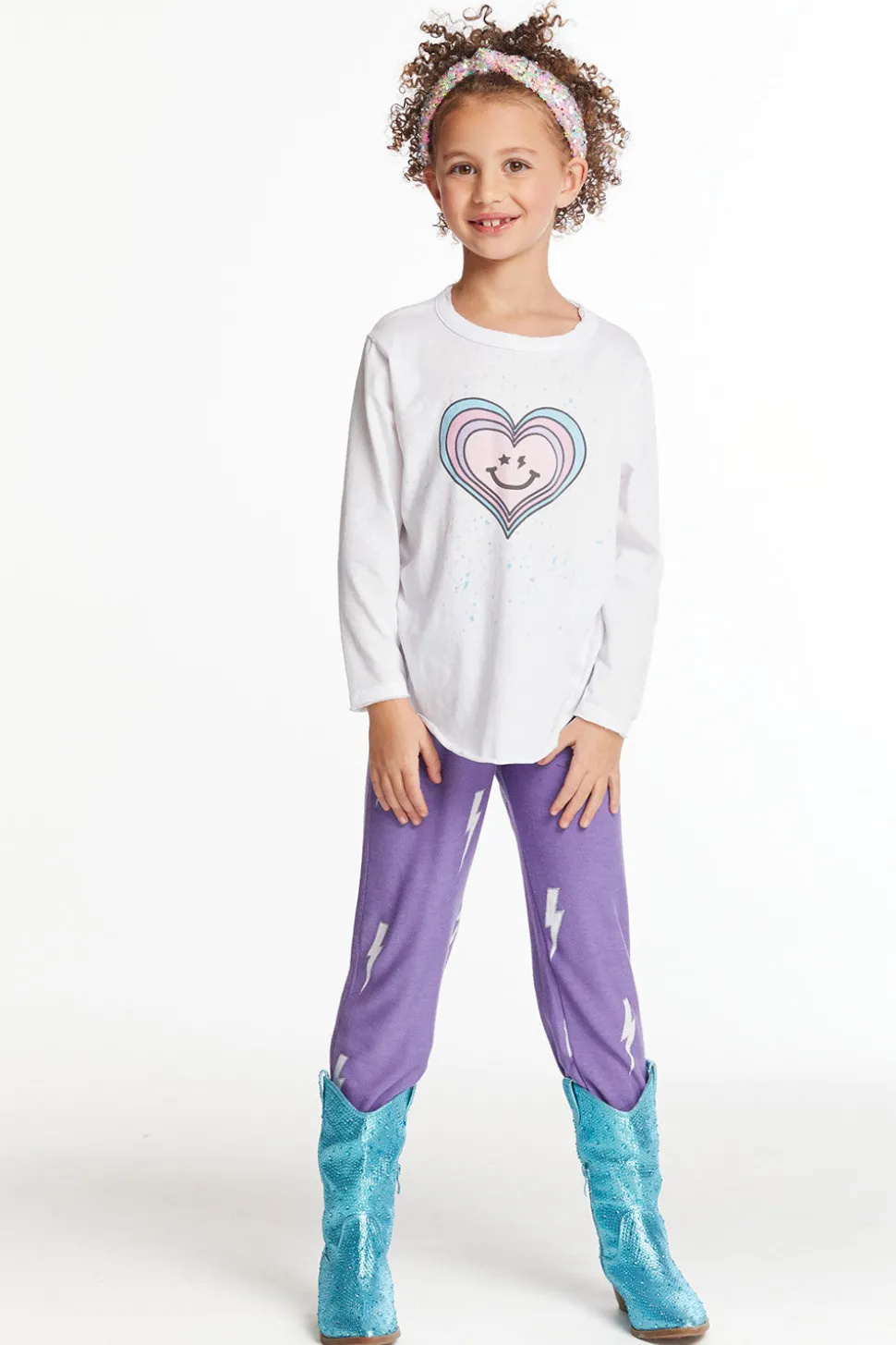 Chaser Brand Colorful Heart Girls Long Sleeve Cheap