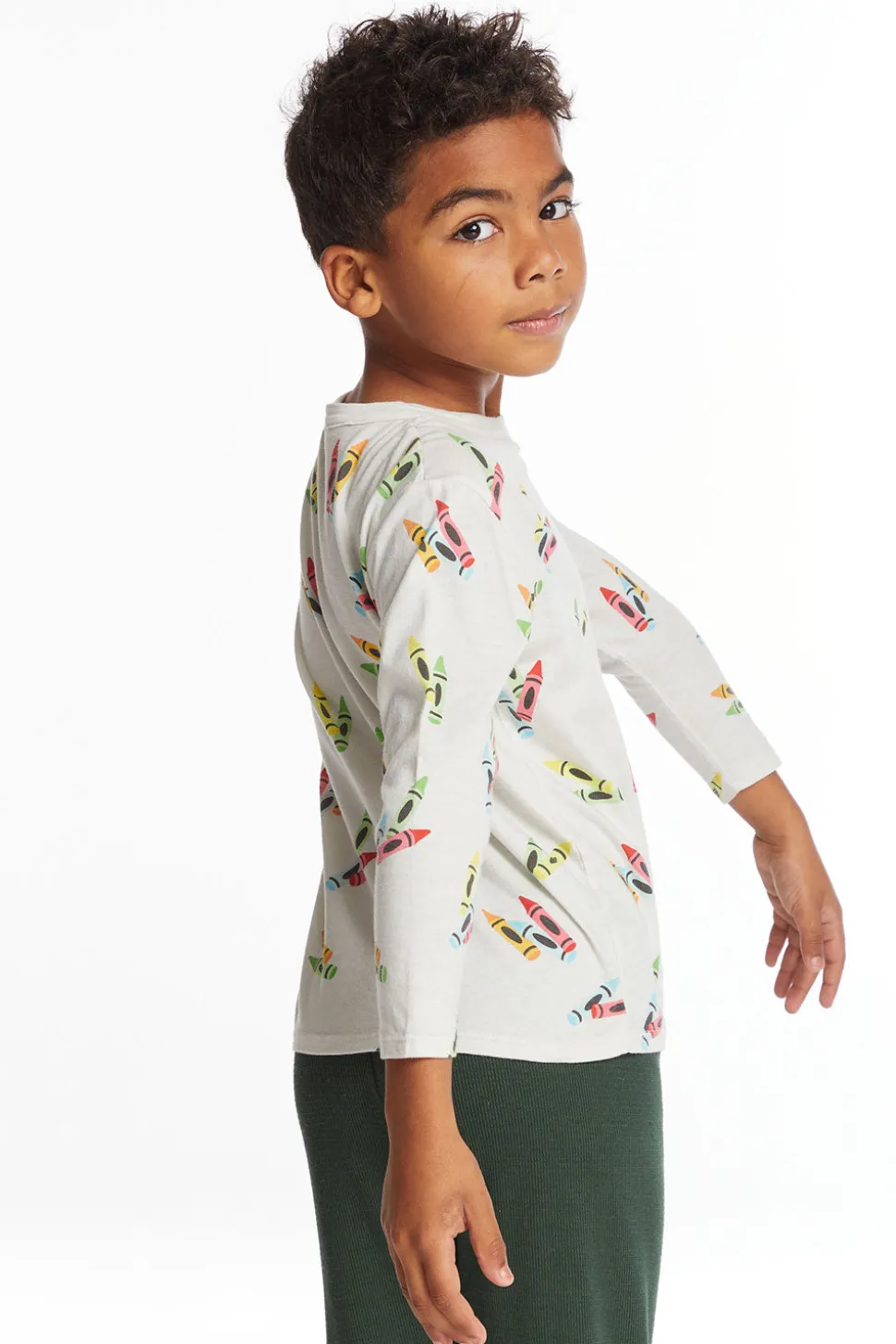 Chaser Brand Coloring Time Boys Long Sleeve Crew Neck Tee Clearance