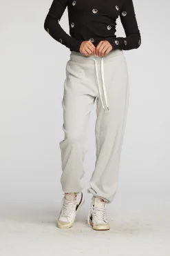 Chaser Brand Cotton Fleece Joggers With Rib And Shoestring Tie Fashion