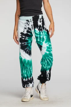 Chaser Brand Cotton Fleece Joggers With Rib And Shoestring Tie Cheap